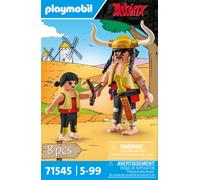 Playmobil 71545 Astérix : Soupalognon y Crouton et Pepe - Comprend Deux Personnages Gaulois cultes, Une épée, Une Fronde et des Accessoires - Dès 5 Ans
