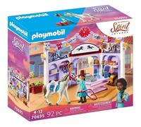 PLAYMOBIL - Boutique d'équitation de Miradero - Personnage, Cheval, Comptoir et Accessoires