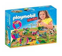Playmobil Cavaliers et poneys avec Support de Jeu, 9331 Coloré