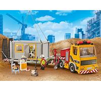PLAYMOBIL Camion Chargeur bas 9898 – Conteneur aménagé, Blanc (City Action, Plastique)