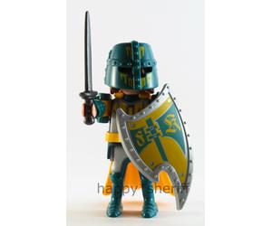 Playmobil Chevalier Guerrier Vert avec Casque Bouclier Épée Série Mystère 13 ...
