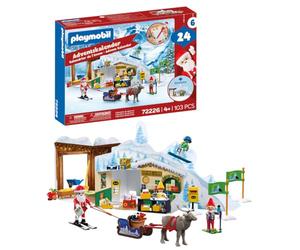 Playmobil | Christmas | Calendrier de l’Avent : Au pôle Nord | Monde de Noël en 24 Jours avec Père Noël, lutins, Renne & Bureau de Poste | pour Enfants dès 4 Ans | 72226