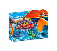 Playmobil City Action 70144 Sea Rescue: Kitesurfer Rescue with Speedboat, for Ages 4+