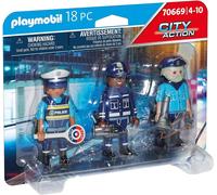 Playmobil - Équipe de policiers 70669 City Action - 3 personnages & accessoires - Dès 4 ans
