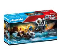 Playmobil 70782 Policier – réacteur dorsal et canoë