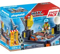 PLAYMOBIL City Action 70816 Starter Pack Chantier avec treuil à câble