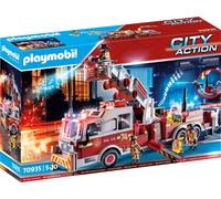 PLAYMOBIL City Action 70935 Véhicule de sapeurs-pompiers : Échelle de la tour américaine