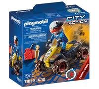 Playmobil 71039 Pilote et Quad - Stuntshow - Les quads - Tout Terrain Univers des Sports mécaniques - Les cascadeurs - Jouet de Course - Dès 4 Ans