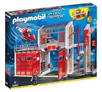 Playmobil City Action 9462 Caserne de pompiers avec hélicoptère