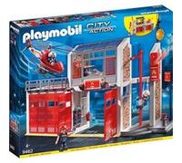 Playmobil City Action Caserne de pompiers avec hélicoptère