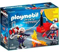 PLAYMOBIL City Action 9468 Pompiers avec pompe à incendie