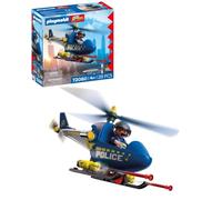 Playmobil City Action Hélicoptère de Police, avec Policier, rotors rotatifs et Fonction de tir, des Heures de Jeu, Jouet pour Enfants à partir de 4 Ans, 72080