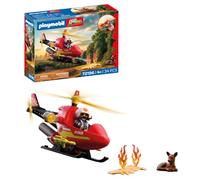 Playmobil | City Action | Hélicoptère de Pompiers | Hélico d’Intervention avec Fonction de Jet d’Eau, Pilote et Accessoires de Sauvetage | pour Les Enfants à partir de 4 Ans | 72196