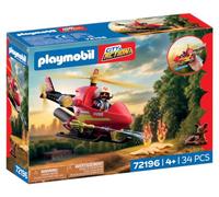 Playmobil | City Action | Hélicoptère de Pompiers | Hélico d’Intervention avec Fonction de Jet d’Eau, Pilote et Accessoires de Sauvetage | pour Les Enfants à partir de 4 Ans | 72196
