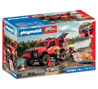 PLAYMOBIL 72194 Pick-up de pompiers & 2 personnages, City Action les pompiers, 79 pièces, dès 4 ans