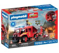 Playmobil | City Action | Véhicule de Secours des Pompiers | Véhicule d’Intervention avec lumière, Son, Canon d’Extinction et Accessoires | Dès 4 Ans | 72193