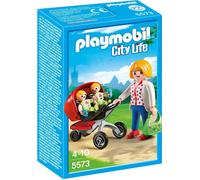 PLAYMOBIL - City Life - Maman avec Jumeaux et Landau - Mixte - A partir de 4 ans