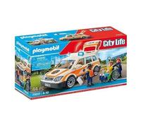 Playmobil Jouet Ambulance 71037 – 3 personnages, secouristes et blessé, accessoires – Dès 4 ans