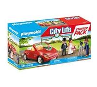 Playmobil Starterpack 71077 Couple de mariés - Photographe, voiture, 3 personnages - City Life