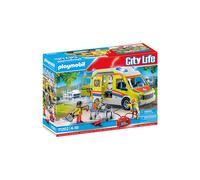 Playmobil City Life 71202 - Ambulance avec Lumière et Son - Jeu d'action/aventure multicolore - Figurine incluse - Âge recommandé 4-10 ans - Utilisation intérieure.