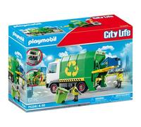 Playmobil - Camion de recyclage 71234 - À monter soi-même - Dès 4 ans - Vert et blanc