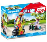 Playmobil 71257 Starter Pack Secouriste avec gyropode - City Life - Les Secours - avec Deux Personnages, Un gyropode et des Soins - Coffret découverte idée Cadeau - Dès 4 Ans