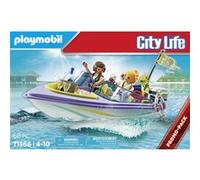 Playmobil 71366 Mariés et Bateau, Un Voyage Romantique en Bateau pour Une Merveilleuse Lune de Miel après Un Mariage de rêve, Univers City Life Promo Pack dès 4 Ans