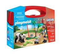 Playmobil City Life Mallette transportable Soigneur et Pandas 70105 Zoo animaux