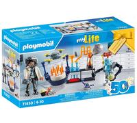 Playmobil coffret cadeau 71450 fête avec scientifiques et laboratoire robot n...