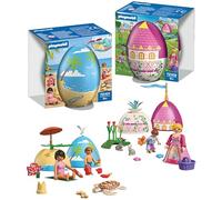 Playmobil Coffret Œufs Surprise Princesse et Plage | 2 œufs Surprises avec Figurines et Accessoires | Peut Servir de Tirelire | pour Les Enfants de 4 Ans et Plus | 210448