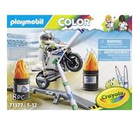 Playmobil 71377 Moto - Color - Crée de Nouvelles Histoires à tes Couleurs - avec des feutres effaçables à l'eau - Dès 5 Ans