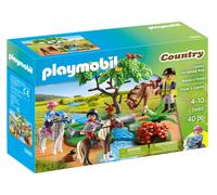Playmobil Country 5685 Sortie À Cheval Figurines De Chevaux Écurie
