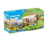 Playmobil 70519 Café du Poney Club - Country - avec Trois Personnages, Un Lieu pour Boire et Manger, Un Poney et Un Poulain - Univers Equitation Animaux - Dès 4 Ans