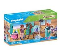 Playmobil Vétérinaire équin 71241 – Club d'équitation, 2 personnages, cheval et accessoires