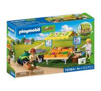 PLAYMOBIL 72164 Stand de légumes au marché et quad, Country la ferme, 83 pièces, dès 4 ans