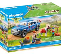 PLAYMOBIL Country Maréchal-Forgeron Mobile 70518 Set de Jeu Voiture Cheval...