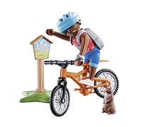 Playmobil Cycliste avec marmotte Multicolor 70303