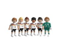 PLAYMOBIL DFB - Ensemble de Collection 2 - Coupe du Monde de Football avec Kai Havertz, Jamal Musiala, David Raum, Maximilian Centre, Nico Schlotterbeck et Gardien de But - 210450