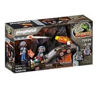 Playmobil 70929 Véhicule de tir pour Dino Mine - Dino Rise - avec Deux Personnages, Un véhicule de tir avec Ses Deux Missiles - Dinosaure Aventure - Dès 5 Ans