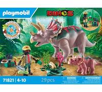 Playmobil Dinos 71821 Tricératops avec bébé et explorateur