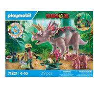 Dinos 71821 Tricératops avec bébé et explorateur