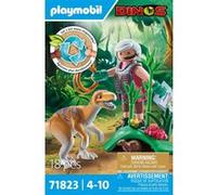 Playmobil Dinos 71823 Vélociraptor et explorateur avec lasso Multicolore G