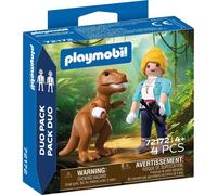 Playmobil Dinos 72172 - T-Rex avec chercheuse - Duo Pack