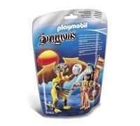 PLAYMOBIL - Dragon de Pierre avec Guerrier - Gamme Dragons - Garçon - A partir de 5 ans