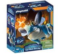 Playmobil Set Dragons Les Neuf Royaumes – Bissocorn et D'Angelo avec Plowhorn et cristal – Dès 4 ans