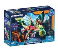 PLAYMOBIL 71083 Dragons Panache & Alex, Figurine de dragon amovible, Dragons : Les Neuf Royaumes, 14 pièces, Dès 4 ans