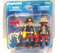 Playmobil Pack duo 5942 Pompiers américains avec dalmatiens