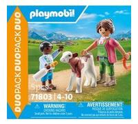 Playmobil Duo Pack 71803 Fermière et enfant avec veau La vie à la ferme Dès 4 ans