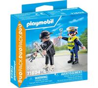 PLAYMOBIL Duopack policier et cambrioleur 71804