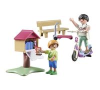 Playmobil Boîte à livres My Life 71511 avec maman et enfant